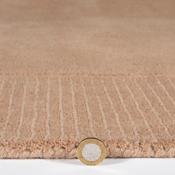 Esselle mayfair esme taupe Brown Living Room Wool Rug.