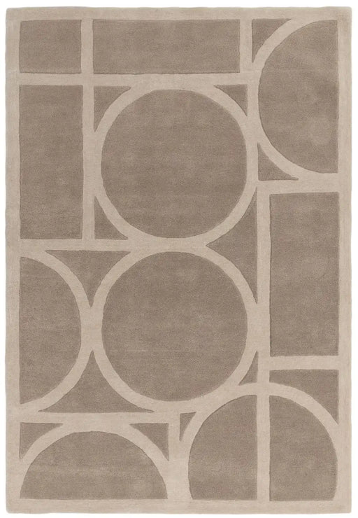 Asiatic metro taupe Brown, Beige Living Room Wool Rug.