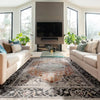 Asiatic sovereign terracotta medallion 04 Orange Living Room Flat Weave Rug.