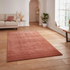 Think Rugs cove terracotta Orange Living Room Shaggy Rug.