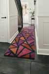 Woven Edge woven edge runners tilt c3a pink Pink Living Room Wool Rug.