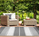 Likewise Matting duo weave indoor outdoor tonal stripes charcoal Grey Outdoor  Flat Weave Rug.