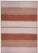 Likewise Matting duo weave indoor outdoor tonal stripes rust Multicoloured, Orange Outdoor  Flat Weave Rug.