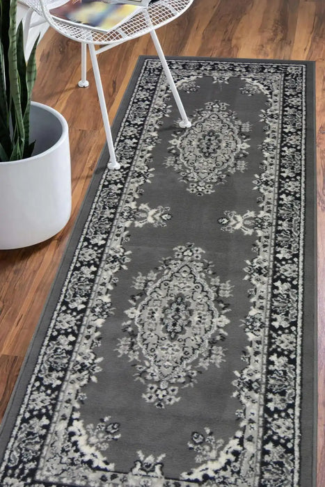 Homemaker maestro traditional grey Grey Living Room  Rug.