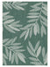 Likewise Matting duo weave indoor outdoor trailing leaves green Green, Ivory Outdoor  Flat Weave Rug.