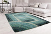 Rug Style 3d ultimate shaggy trellis blue Blue Living Room Geometric Rug.