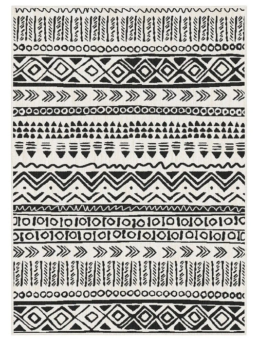 Likewise Matting duo weave indoor outdoor tribal black Grey, Black Outdoor  Flat Weave Rug.