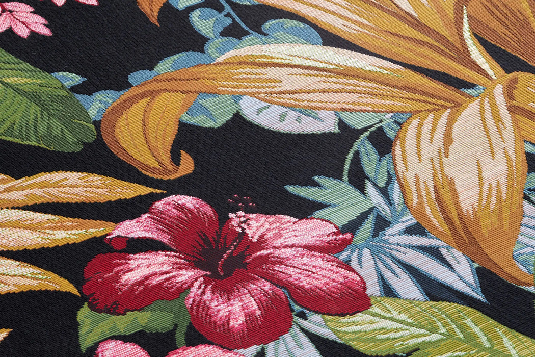 Hanse Home flair tropical flowers black Multicoloured Living Room Floral Rug.