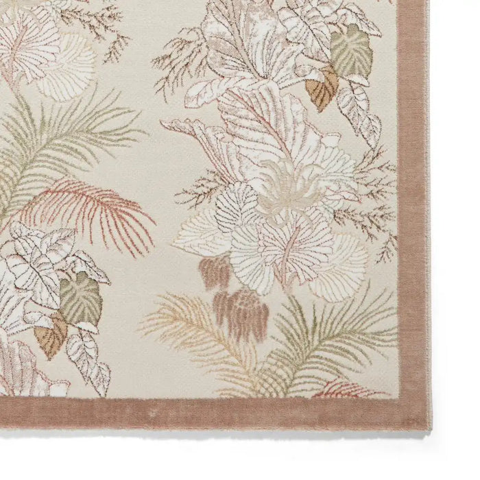 Think Rugs laurence llewelyn bowen tropicana bronze Brown, Beige Living Room Floral Rug.