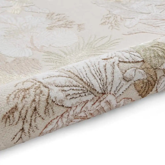 Think Rugs laurence llewelyn bowen tropicana bronze Brown, Beige Living Room Floral Rug.