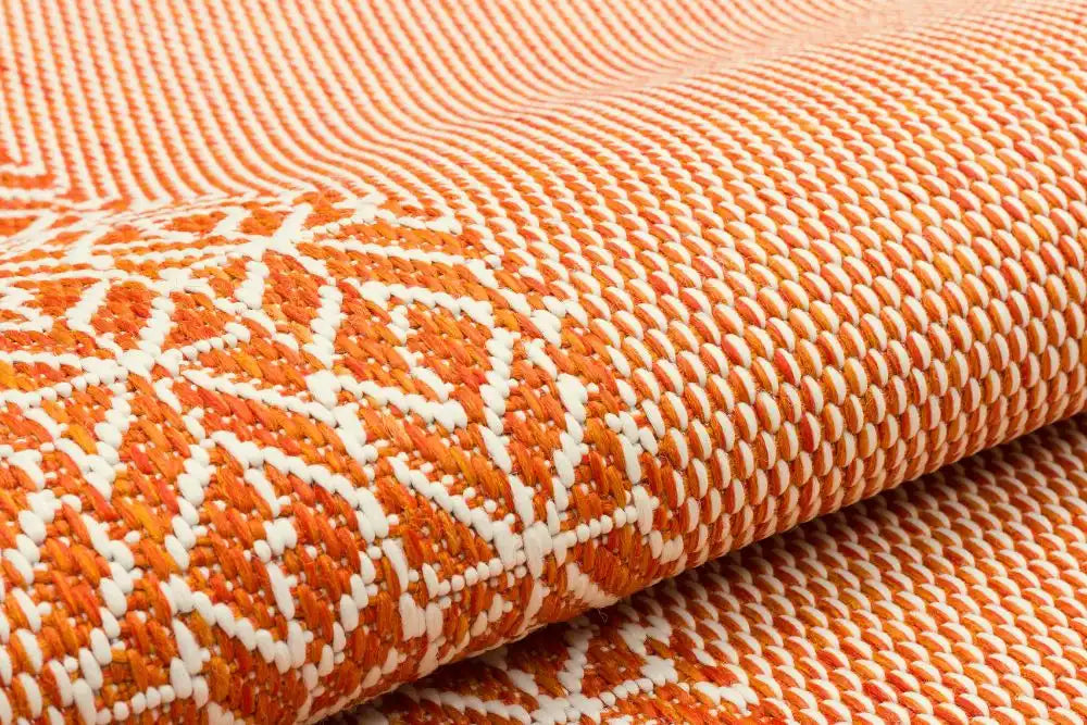 Nourison terrazo trz01 orange Orange Outdoor  Flat Weave Rug.