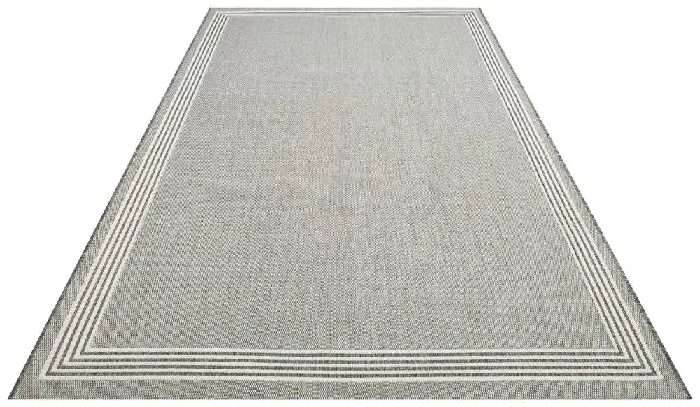Nourison terrazo trz02 grey Grey Outdoor  Flat Weave Rug.