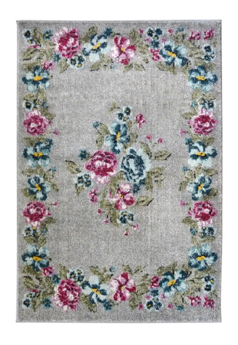 Homemaker villa vintage floral Multicoloured Living Room Geometric Rug.