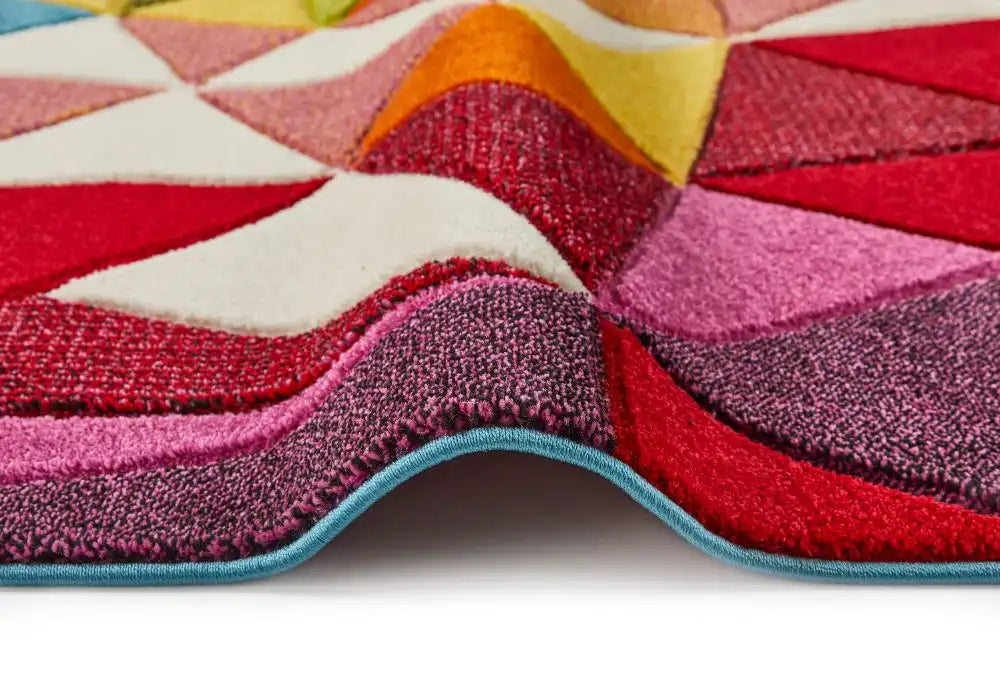 Concept Looms viva viv103 Multicoloured Living Room Geometric Rug.