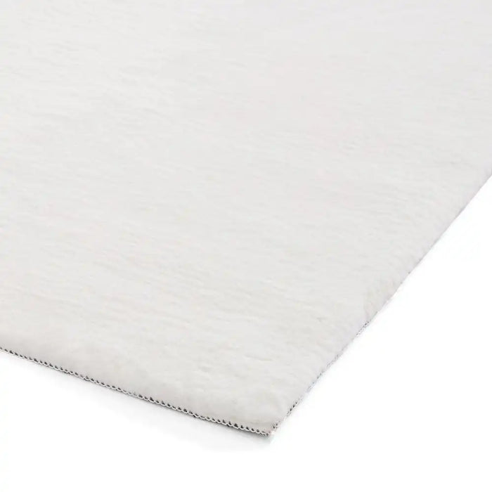 Think Rugs snug white Ivory Living Room Shaggy Rug.