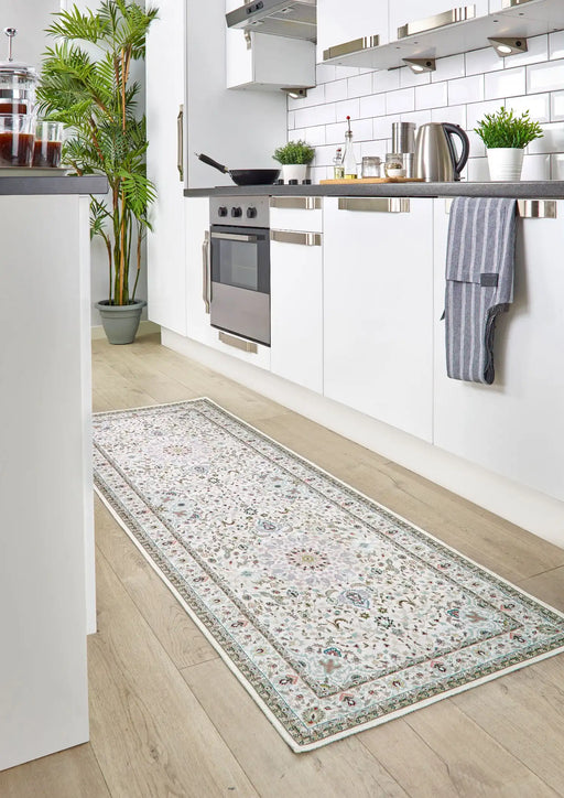 Origins washable soho windsor natural Ivory Living Room Geometric Rug.
