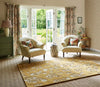 Sanderson sanderson woodland glade gold 146806 Yellow Living Room Wool Rug.