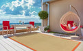 Asiatic sisal linen orange Beige Living Room Natural Fibre Rug.