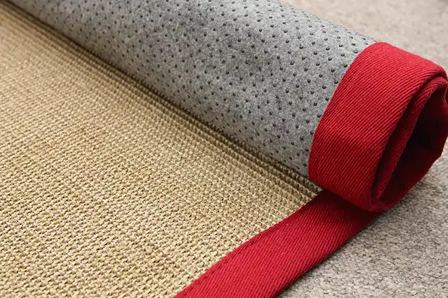 Asiatic sisal linen red Red Living Room Natural Fibre Rug.