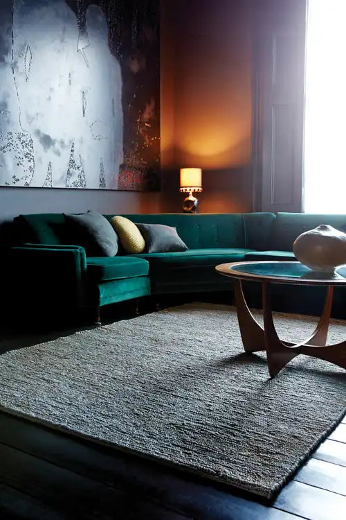 Asiatic soumak silver Grey Living Room Natural Fibre Rug.