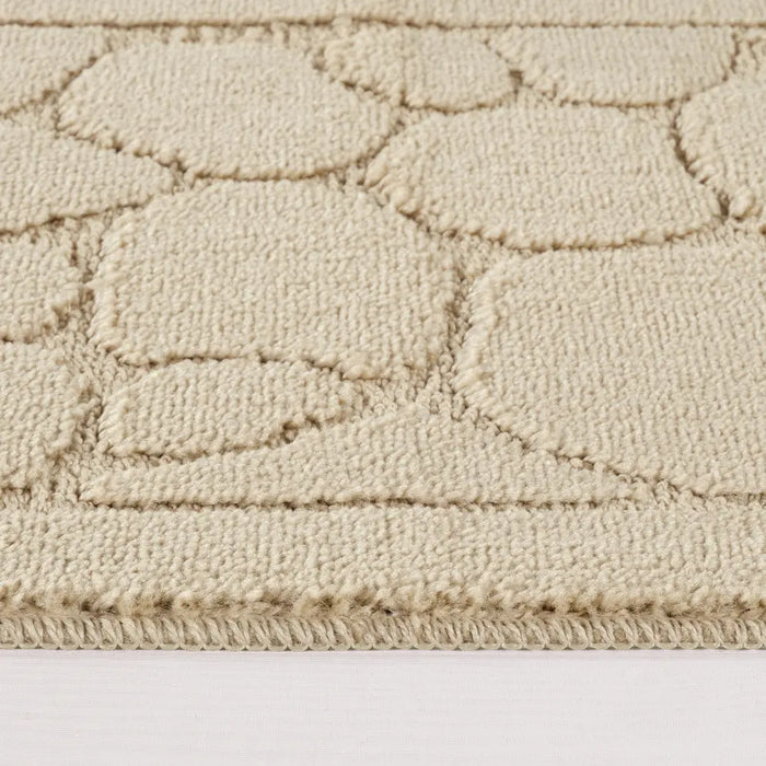 OLIVE Piece Machine Washable Non-Slip Light Beige Bathroom Rug Set Beige