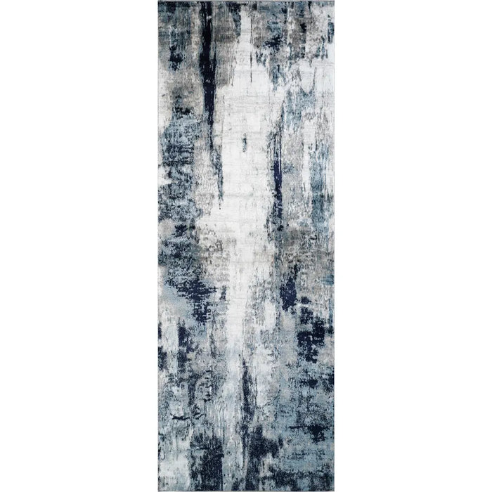 GIULIA Abstract Modern Marble Aqua/Navy Rug